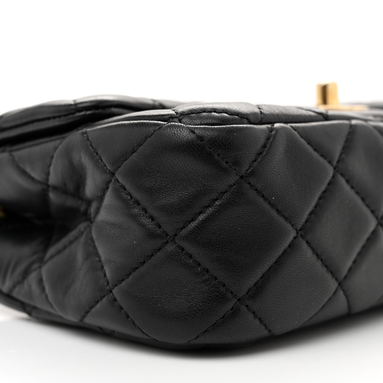 Chanel Lambskin Quilted Mini Rectangular Pearl Crush Flap Black 9 of 11