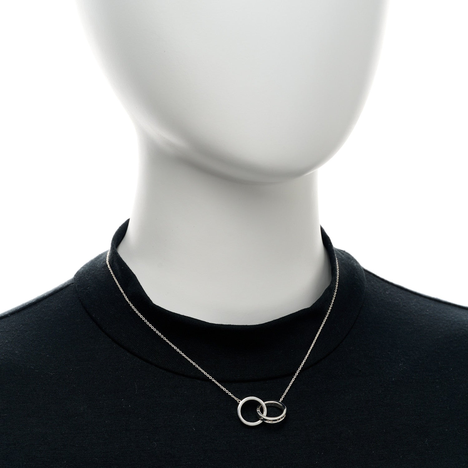 Tiffany Sterling Silver 1837 Interlocking Circles Pendant Necklace 2 of 4