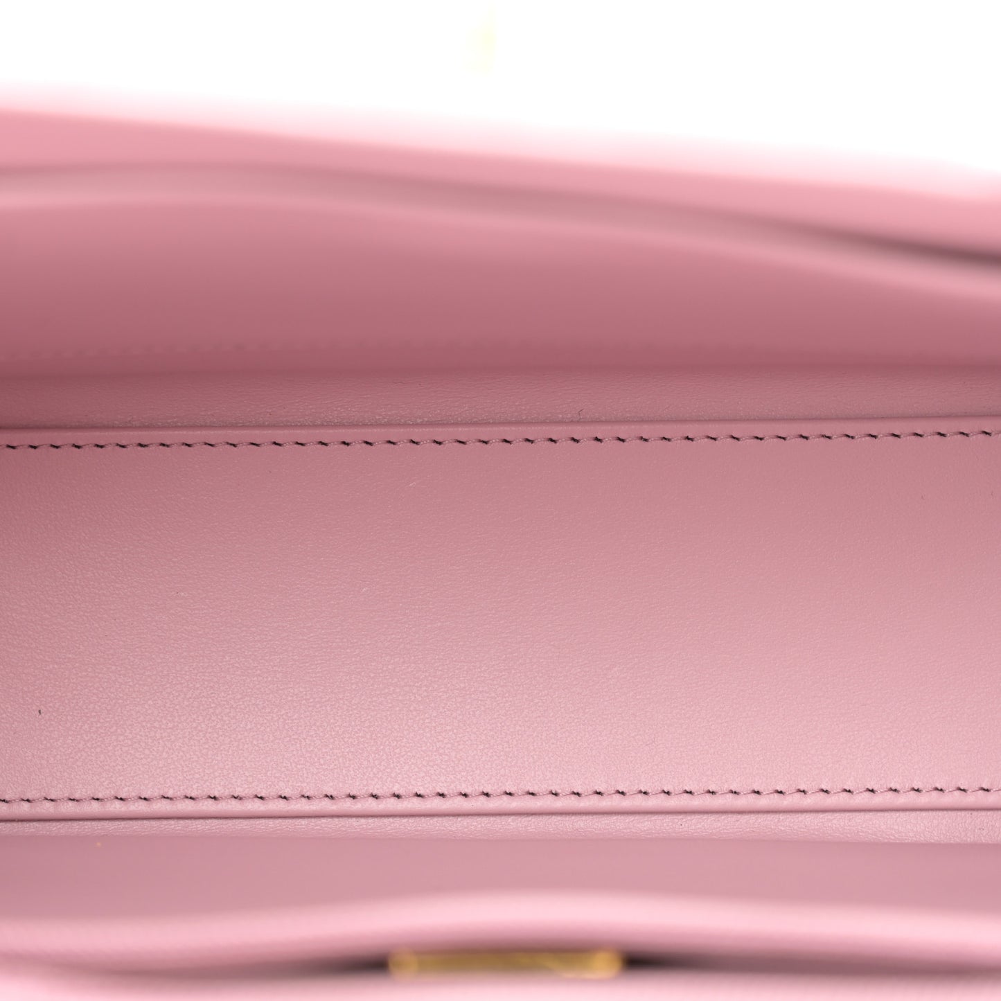 Shiny Aged Calfskin Quilted Nano Kelly Shopper Pink