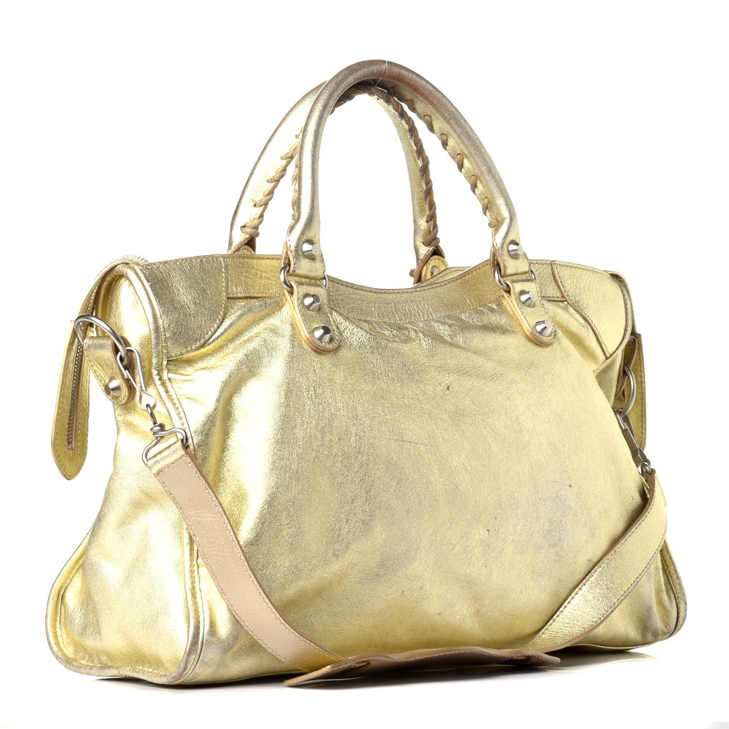 Laminated Agneau Classic Silver Hardware City Gold