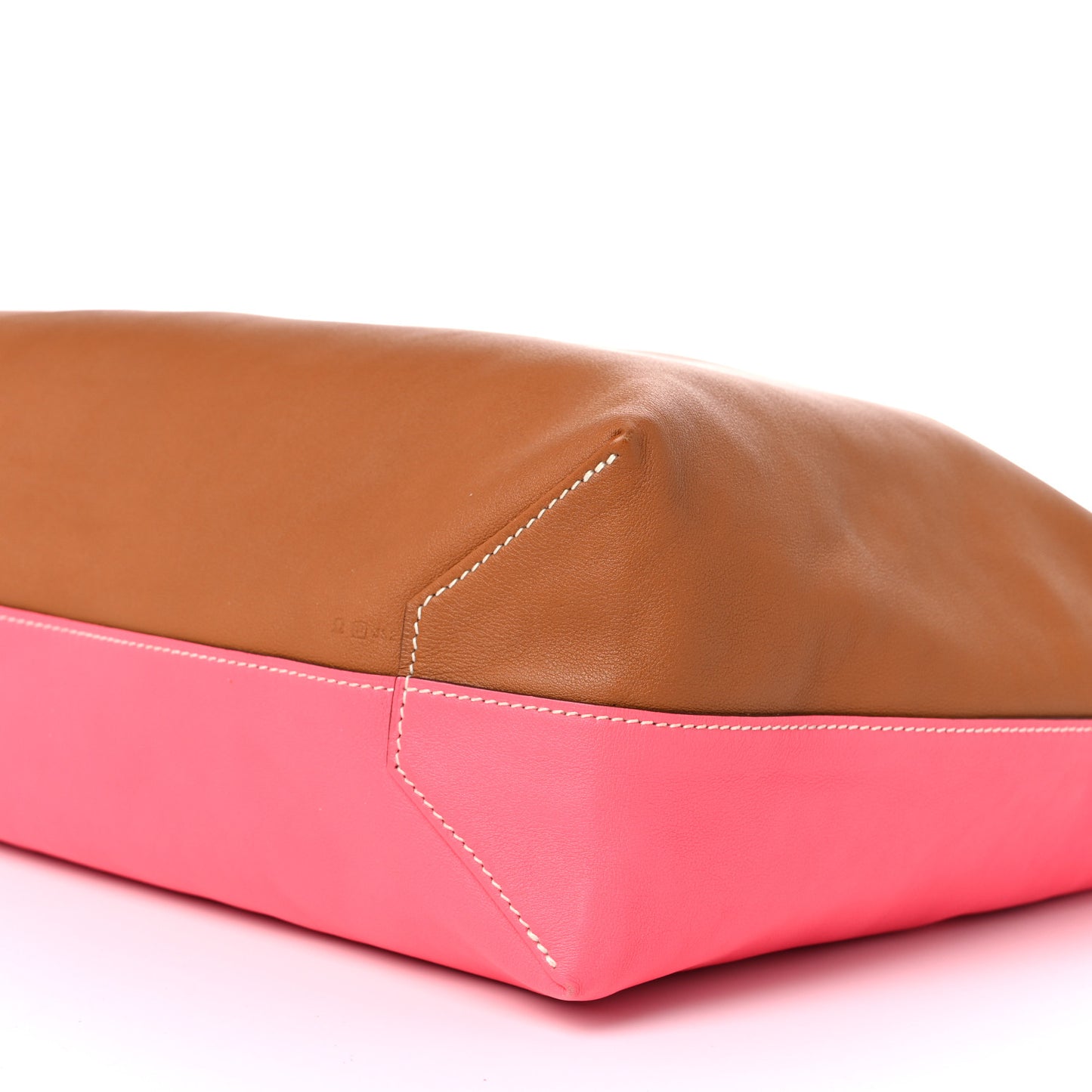 Veau Sikkim Swift Double Sens 30 Reversible Tote Gold Rose Azalee Rouge Casaque Brique