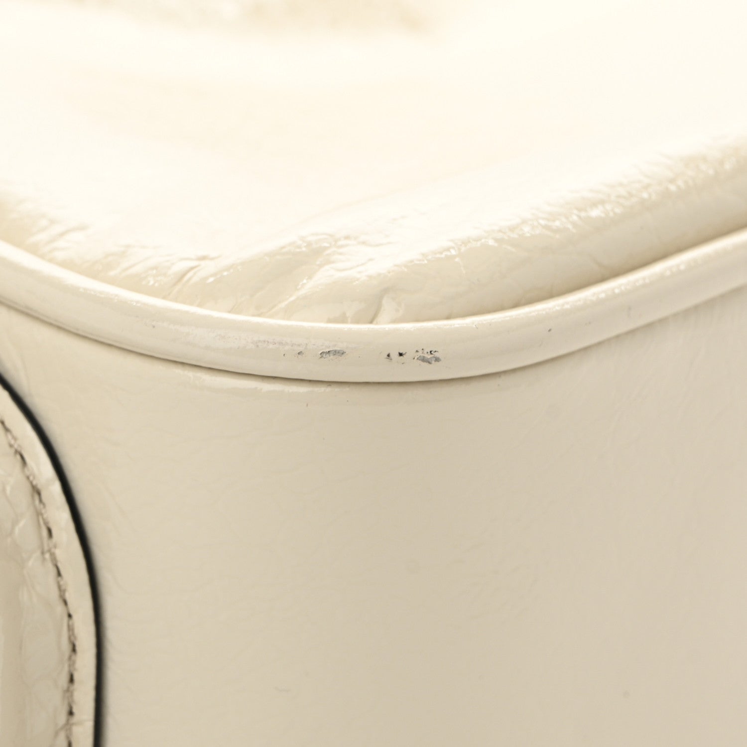 Marc Jacobs Patent Calfskin Soft Box 23 Shoulder Bag Ivory 12 of 13