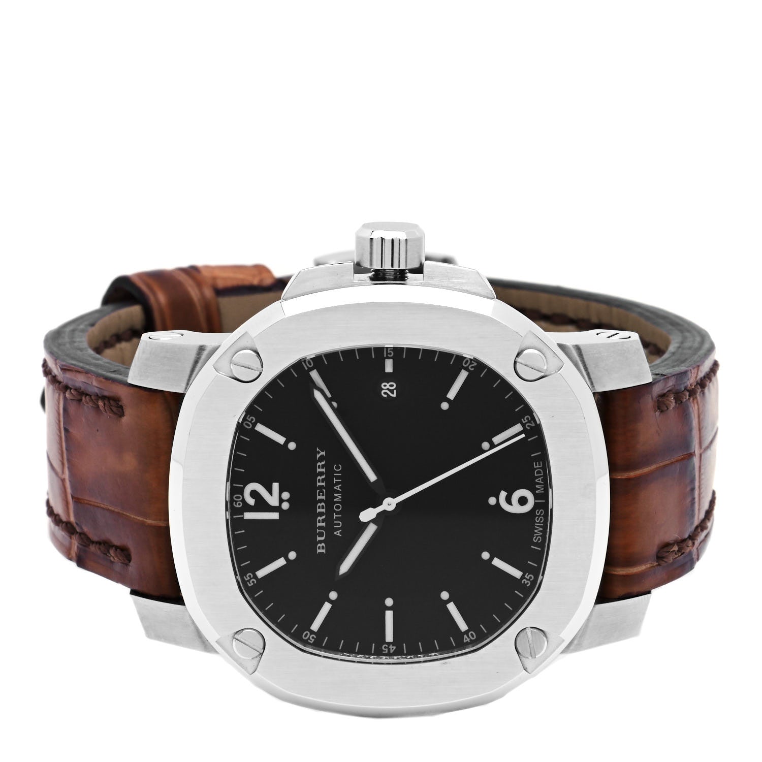 Burberry Stainless Steel Alligator 41mm The Britain Automatic Watch Black BBY1202 2 of 4