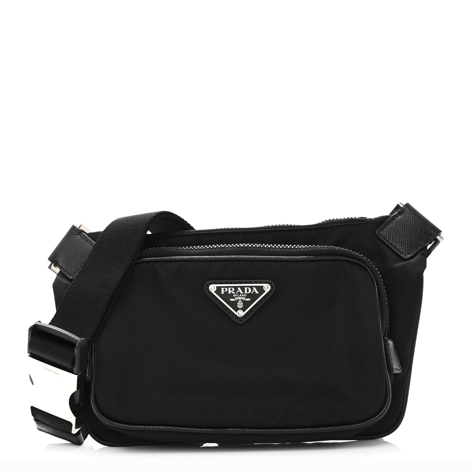 Prada Re-Nylon Saffiano Belt Bag Black 1844179 – FASHIONPHILE