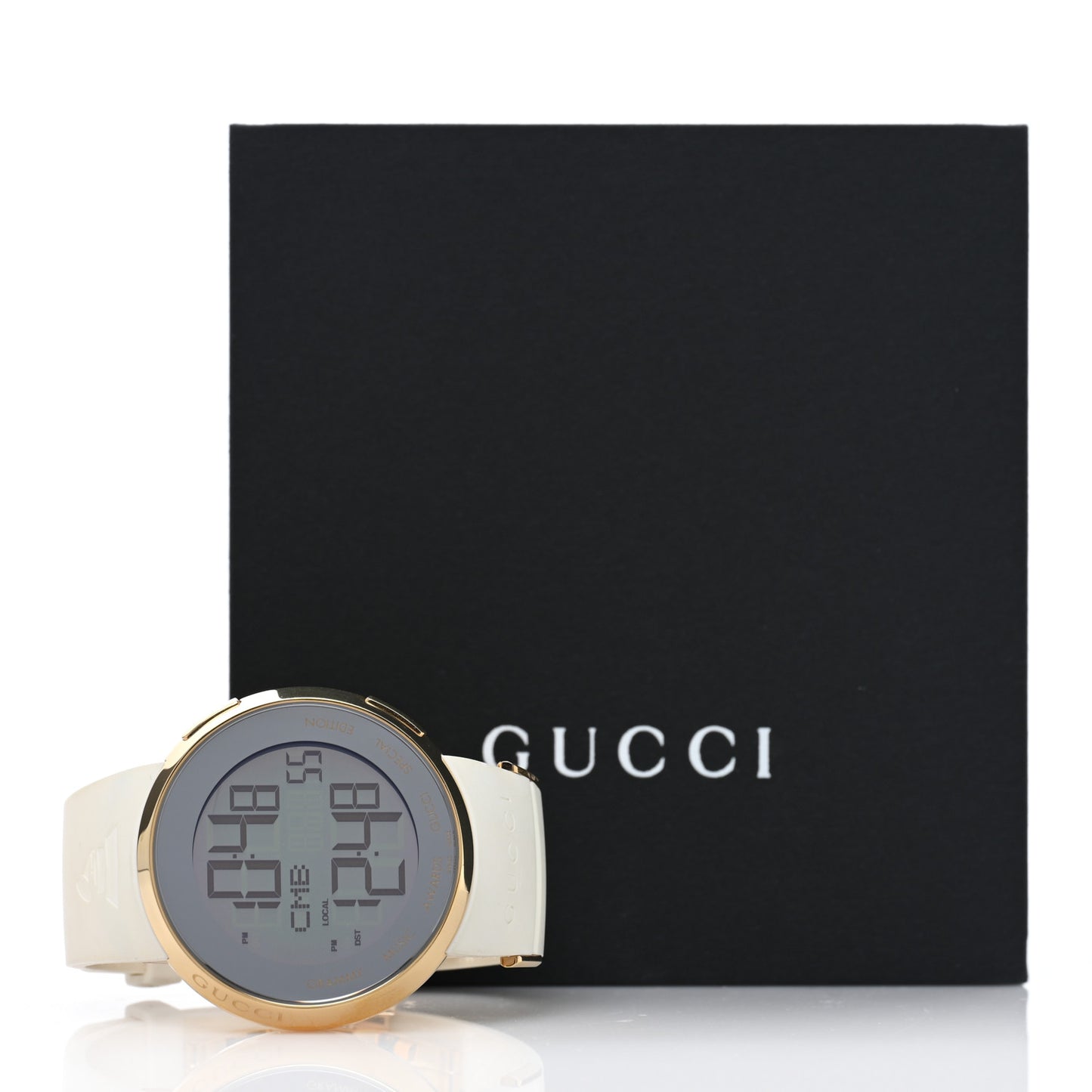 Stainless Steel Rubber 45mm Digital I-Gucci Guccissima Grammy Awards Watch