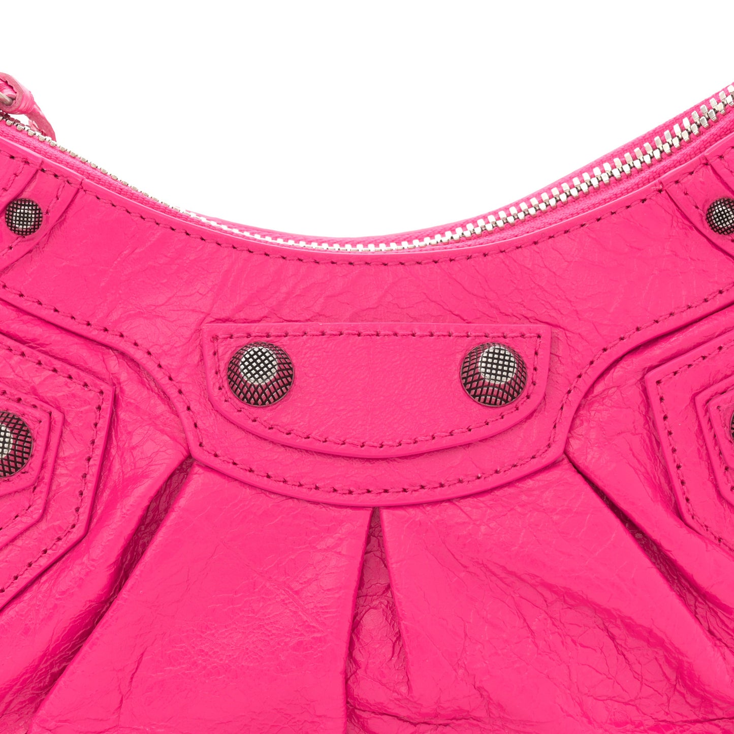 Agneau Arena Le Cagole Shoulder Bag XS Hot Pink