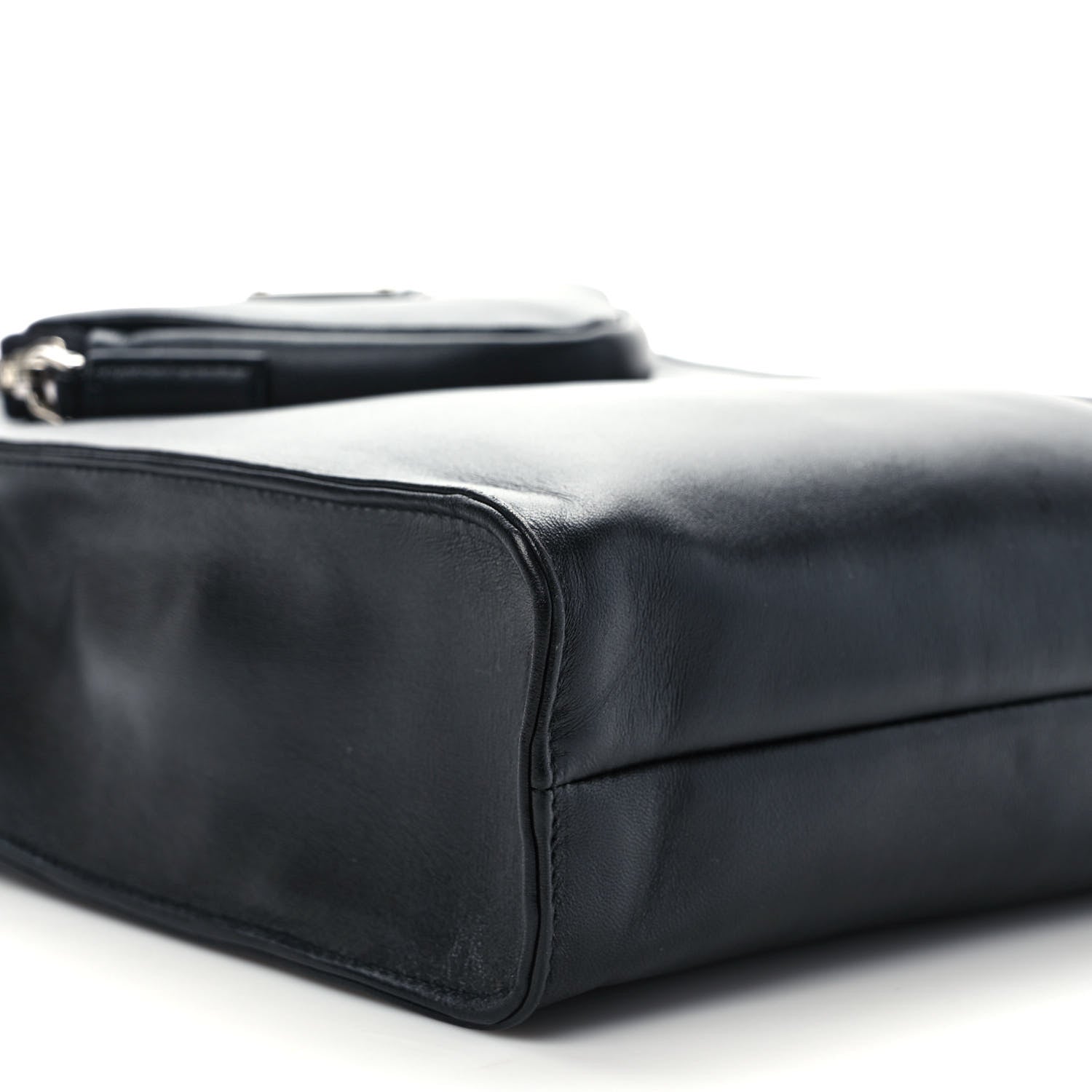 Prada Vitello Daino Mini Pocket Tote Black 7 of 8