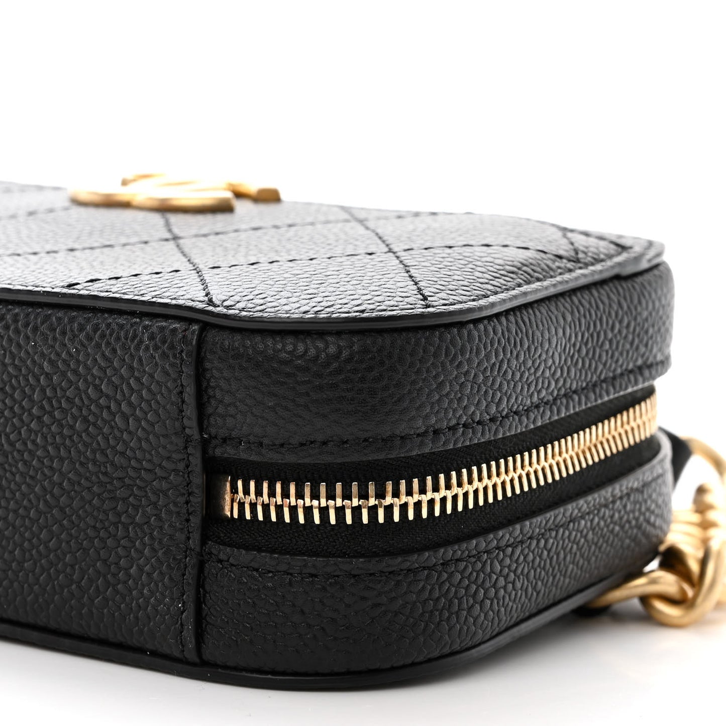 Caviar Stitched Waist Bag Black