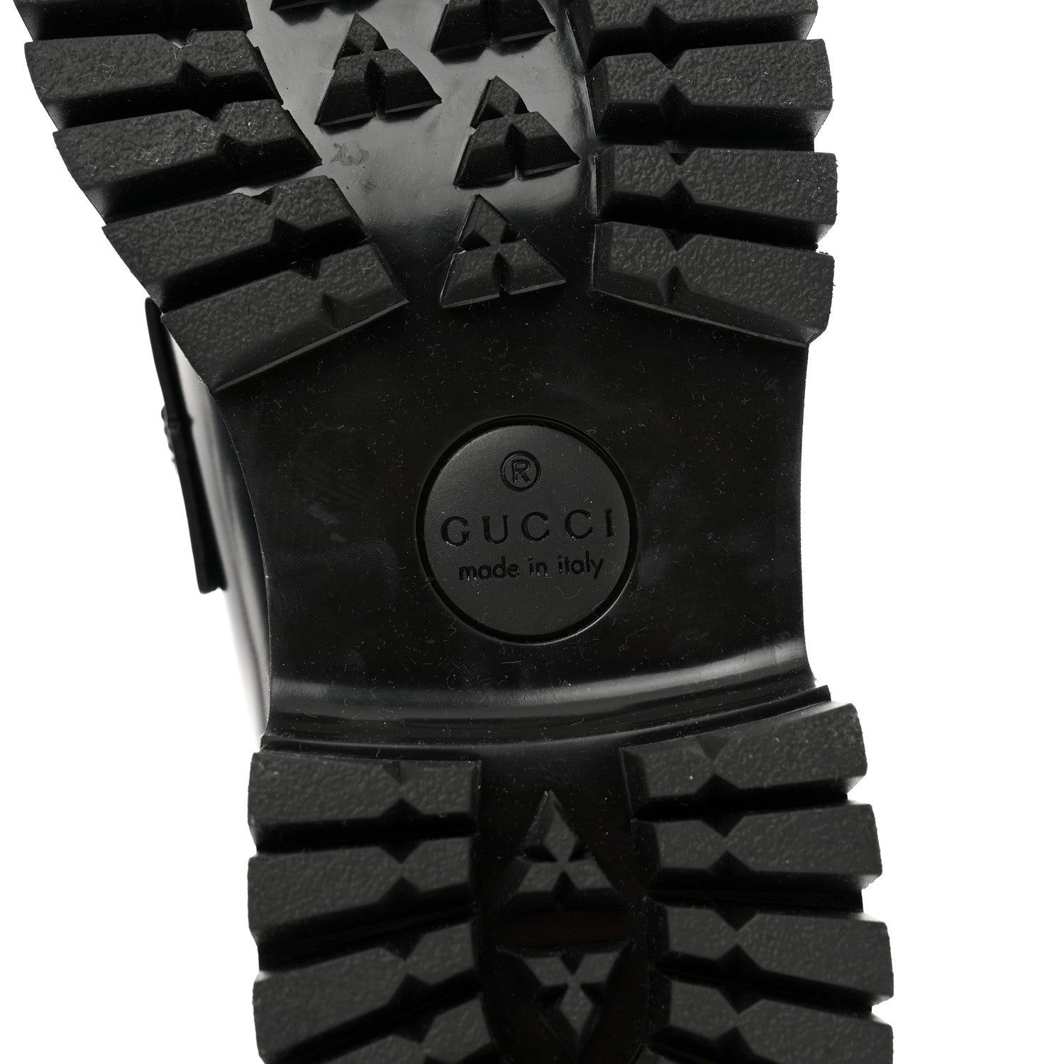 Gucci Cordovan Lux Womens Jeanne Platform Lug Sole 30/45mm Loafers 38 Black 6 of 8