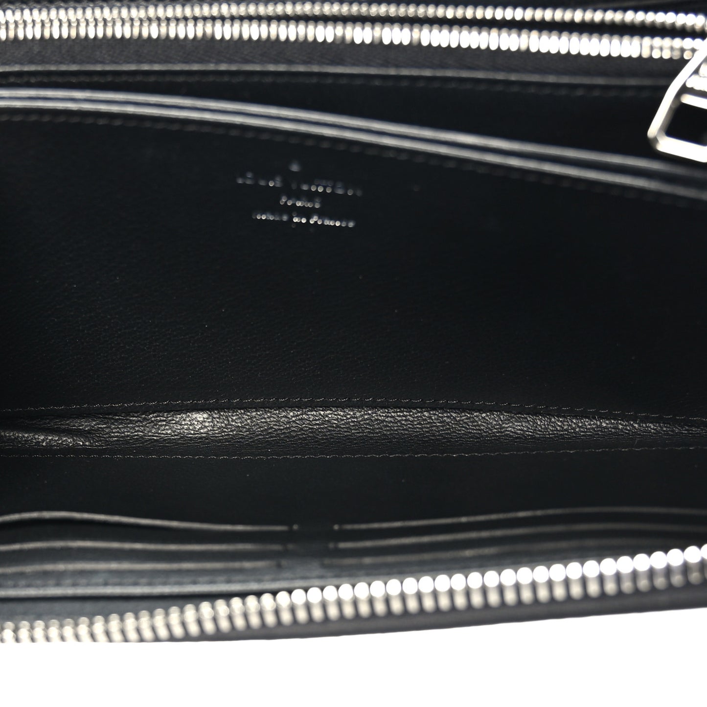 Snakeskin Monogram Zippy Padlock Wallet Black