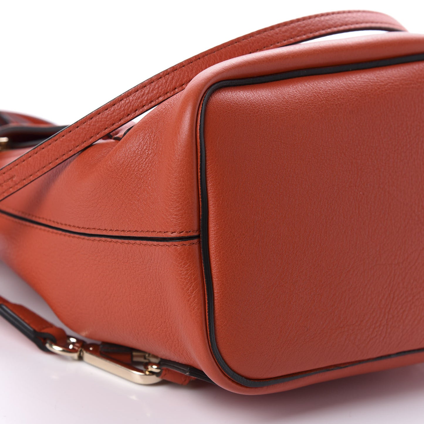 Suede Calfskin Small Faye Backpack Sepia Red