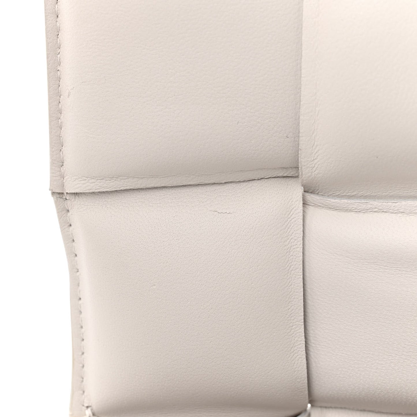 Nappa Maxi Intreccio Padded Cassette Crossbody Bag Chalk