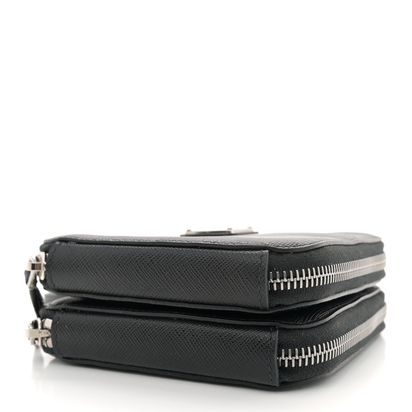 Saffiano Mini Triangle Crossbody Pouch Black