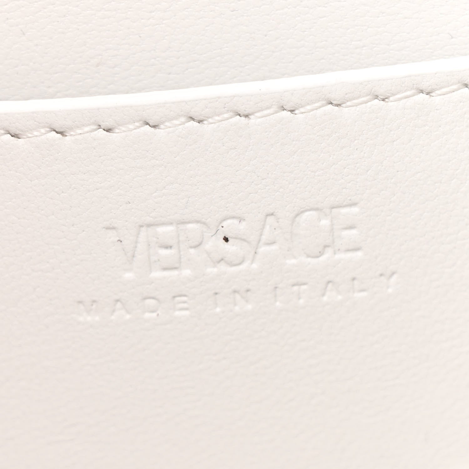Versace Calfskin Large Greca Goddess Shoulder Bag White 6 of 14