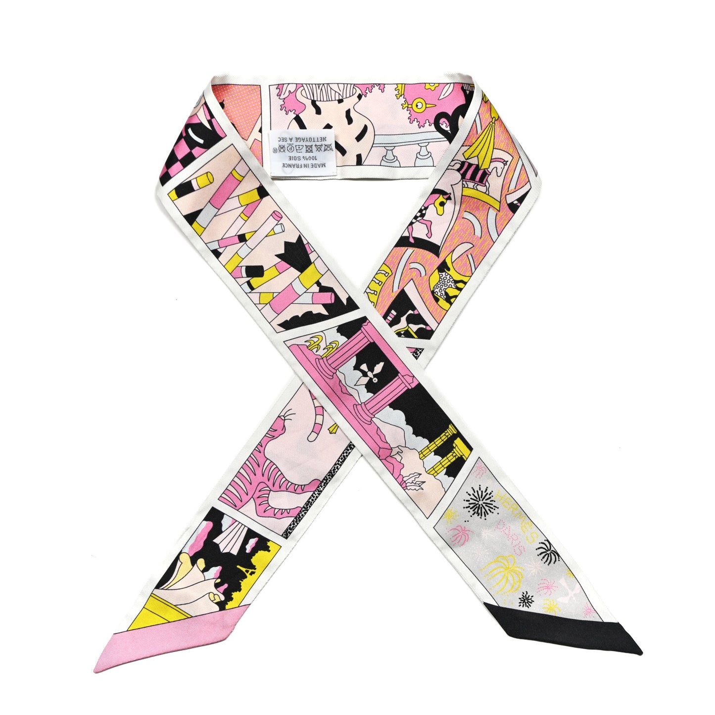 Silk Factory Suite Twilly Black Rose Jaune