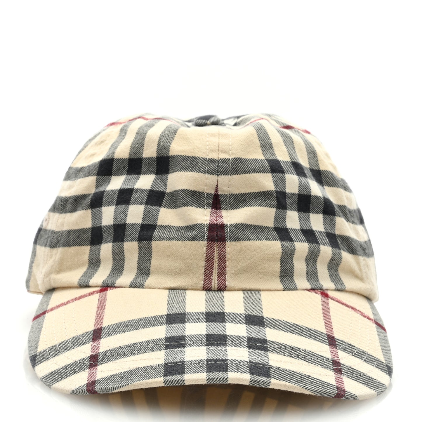 Cotton Archive Check Baseball Cap L Stone