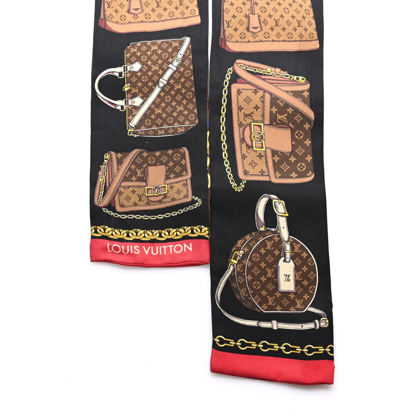 Silk Monogram Tribute To Bandeau Marron