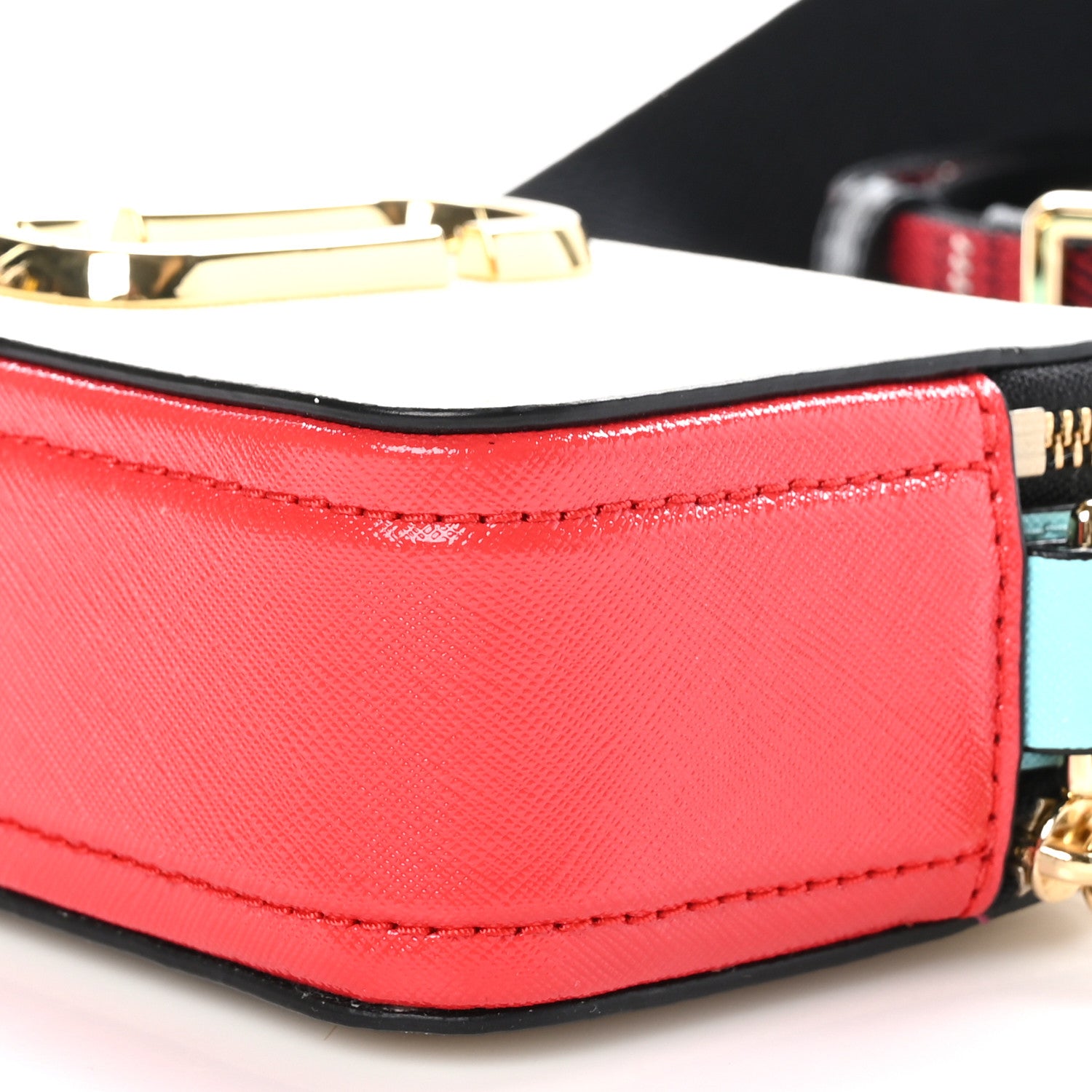 Marc Jacobs Saffiano Small Snapshot Camera Bag Porcelain Multi 10 of 10