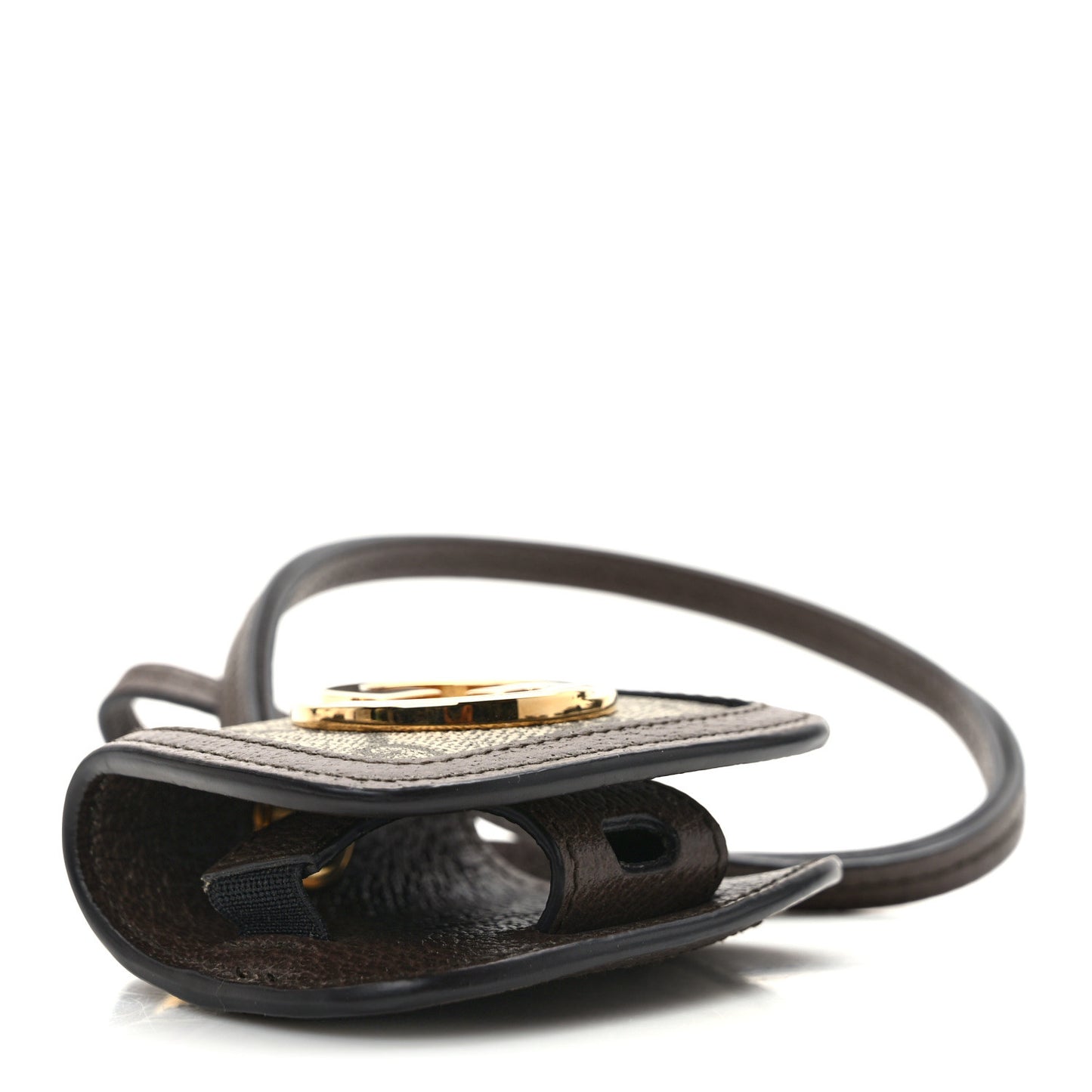 GG Supreme Monogram Calfskin Blondie AirPods Case Beige Ebony New Acero