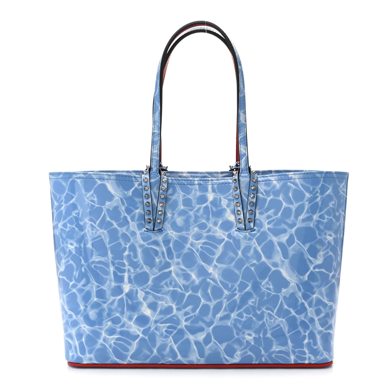 Christian Louboutin Patent Calfskin Splash Cabata Tote Blue