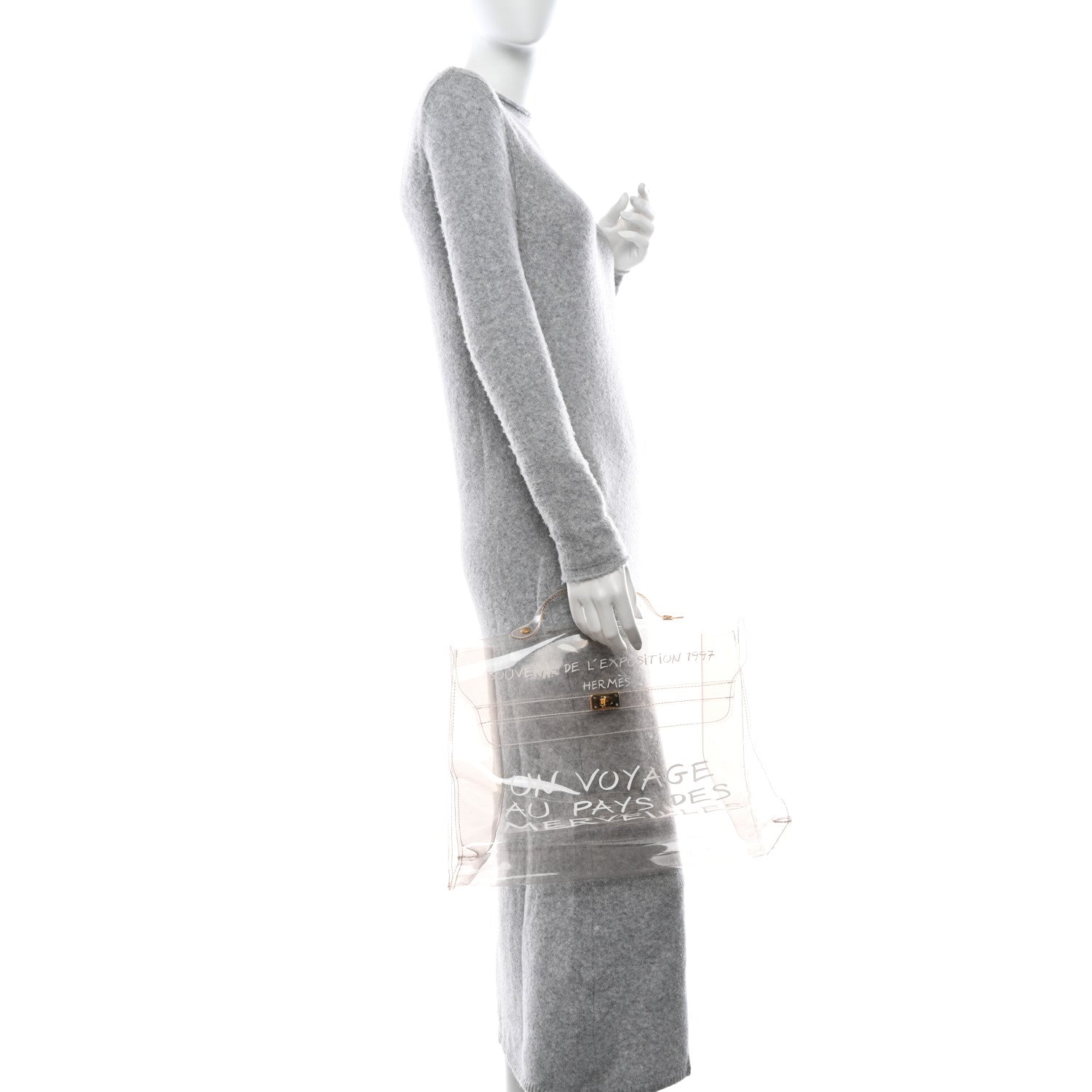 Hermes Vinyl Souvenir De L'Exposition Kelly Transparent 3 of 15