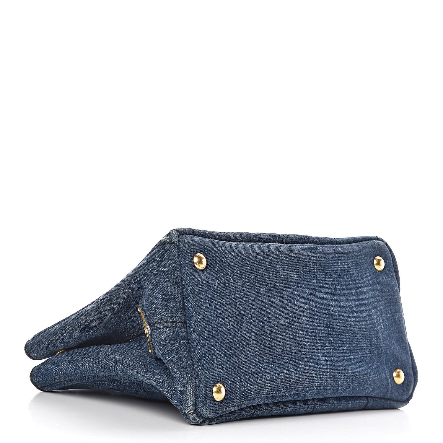 Prada Denim Logo Tote Avio 4 of 15