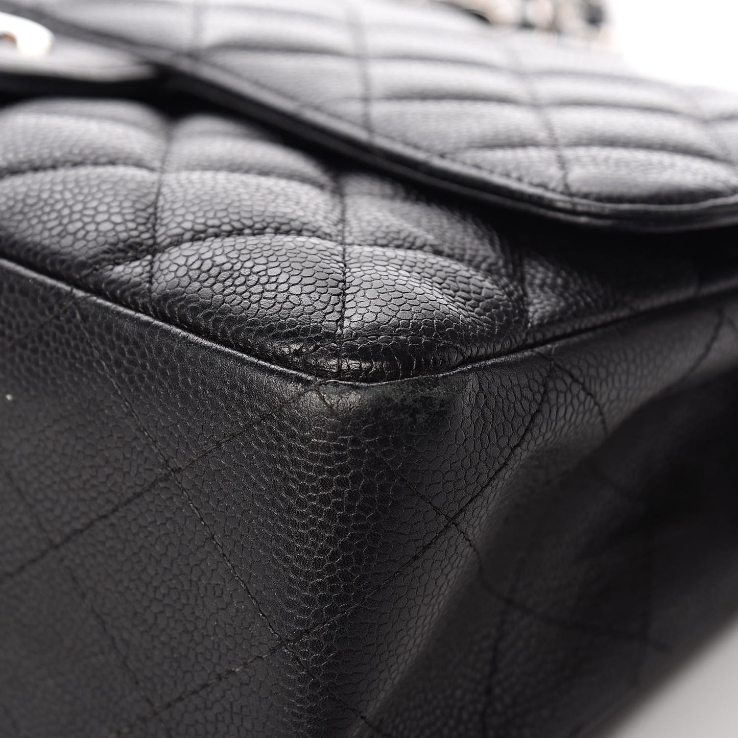 Caviar Quilted Jumbo Single Flap Black