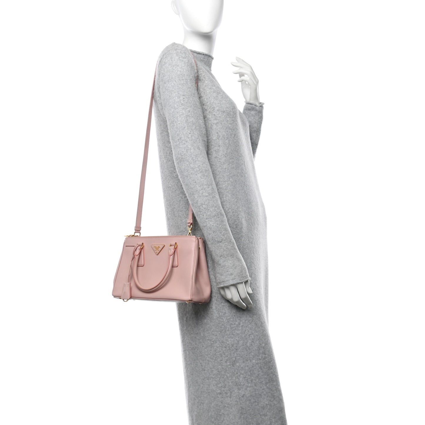 Saffiano Mini Galleria Double Zip Tote Orchidea