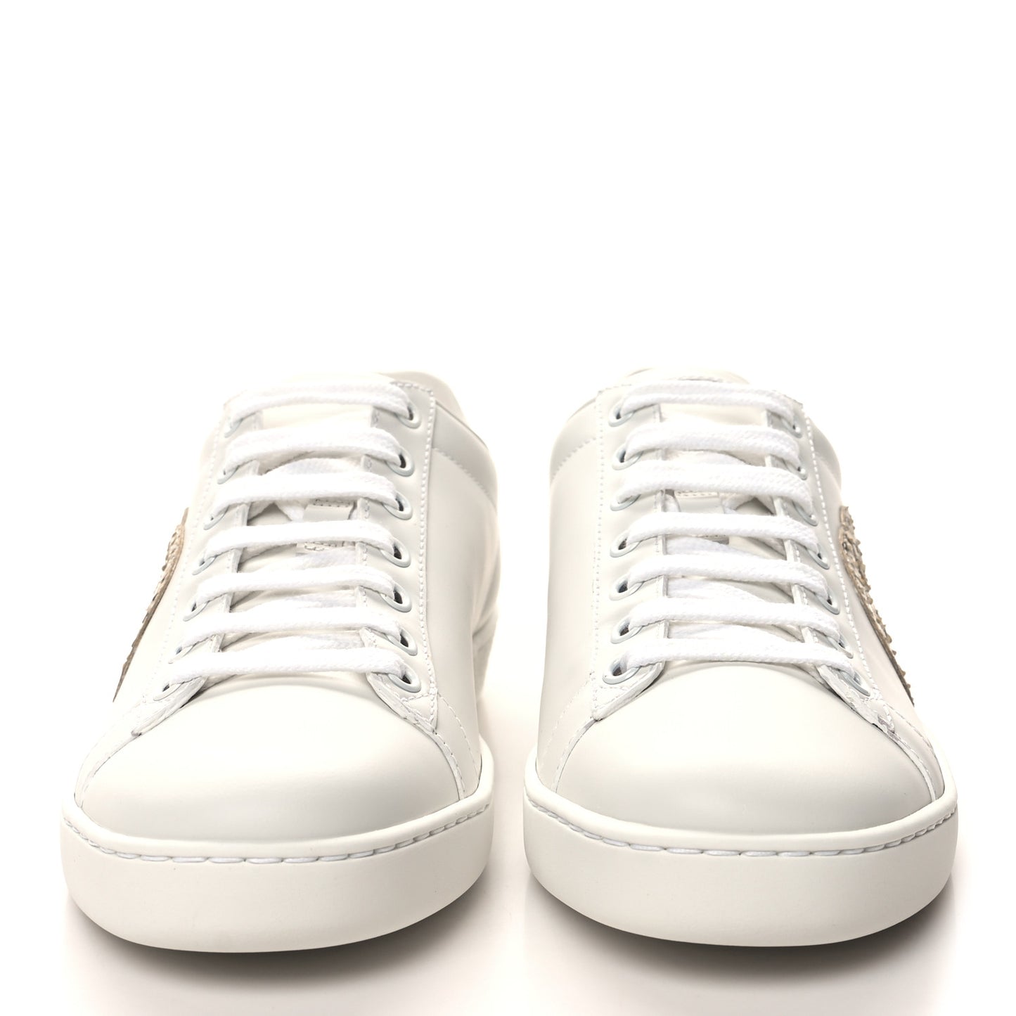 Calfskin Miro Soft Snakeskin Womens Ace Sneakers 36.5 White