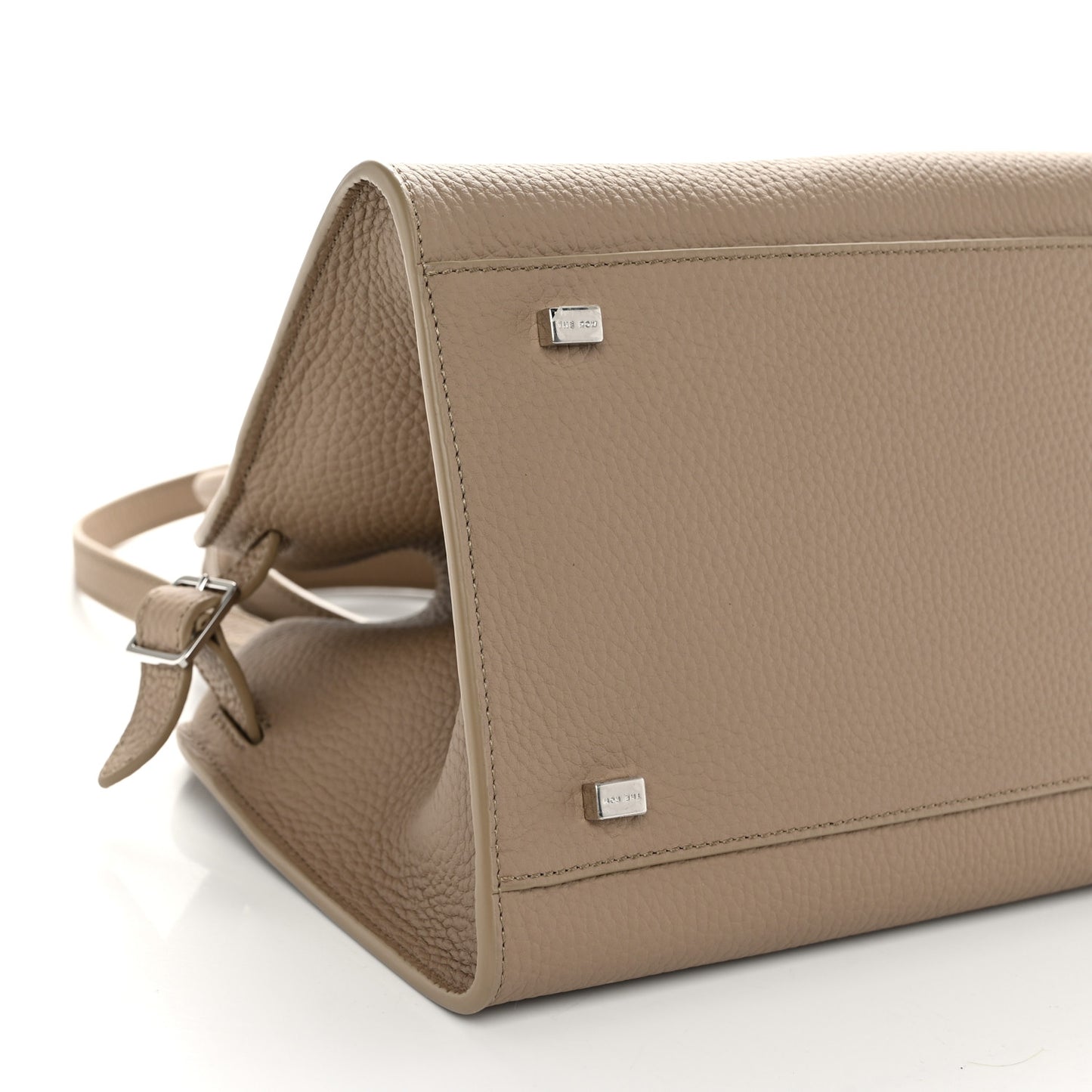 Grained Calfskin Soft Margaux 10 Bag Dark Taupe