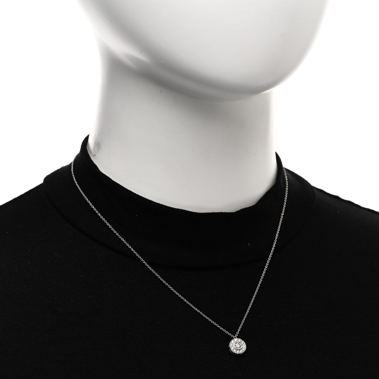 Platinum Diamond .32ctw Circlet Pendant Necklace