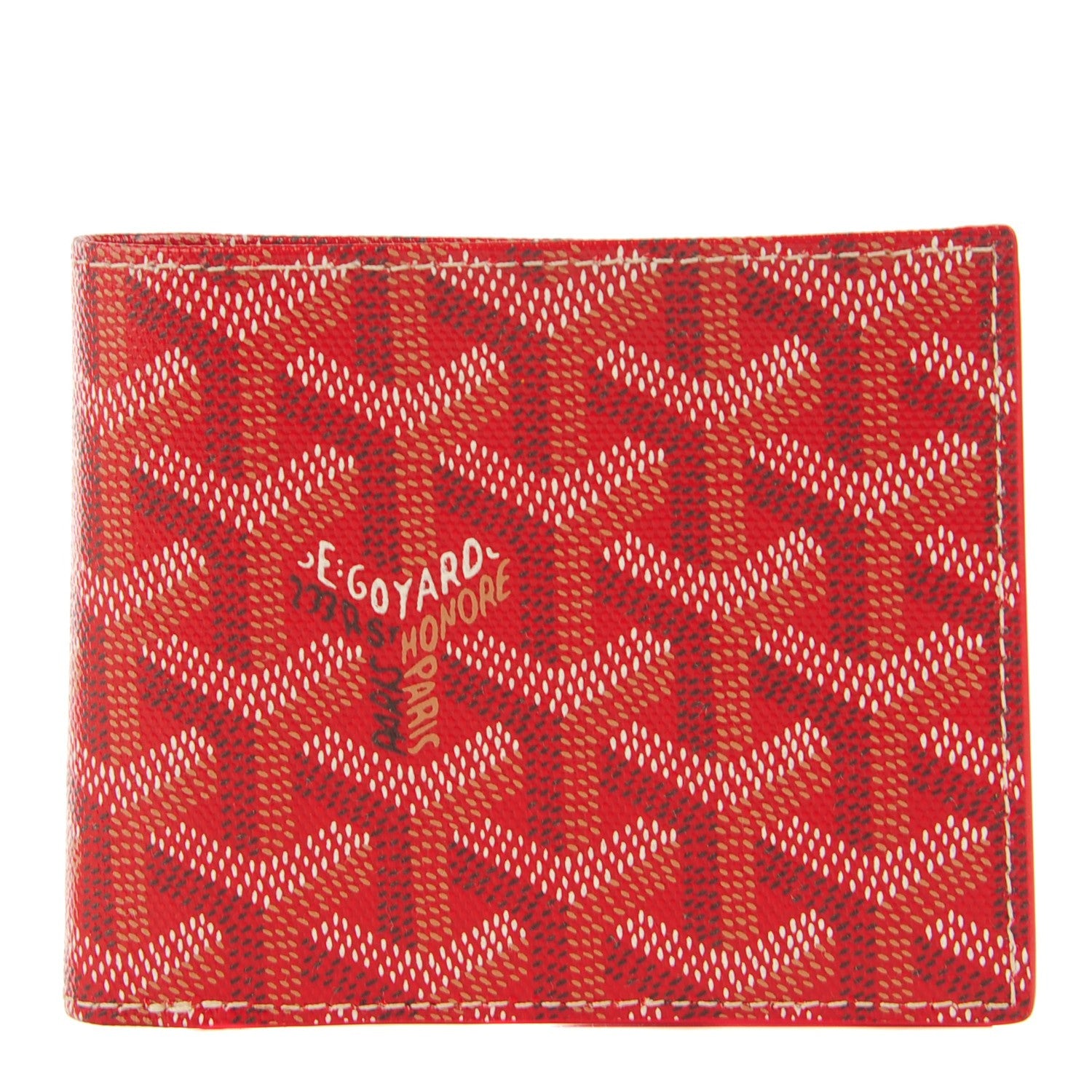 Goyard Goyardine Bi-Fold Wallet Red 120747 – FASHIONPHILE