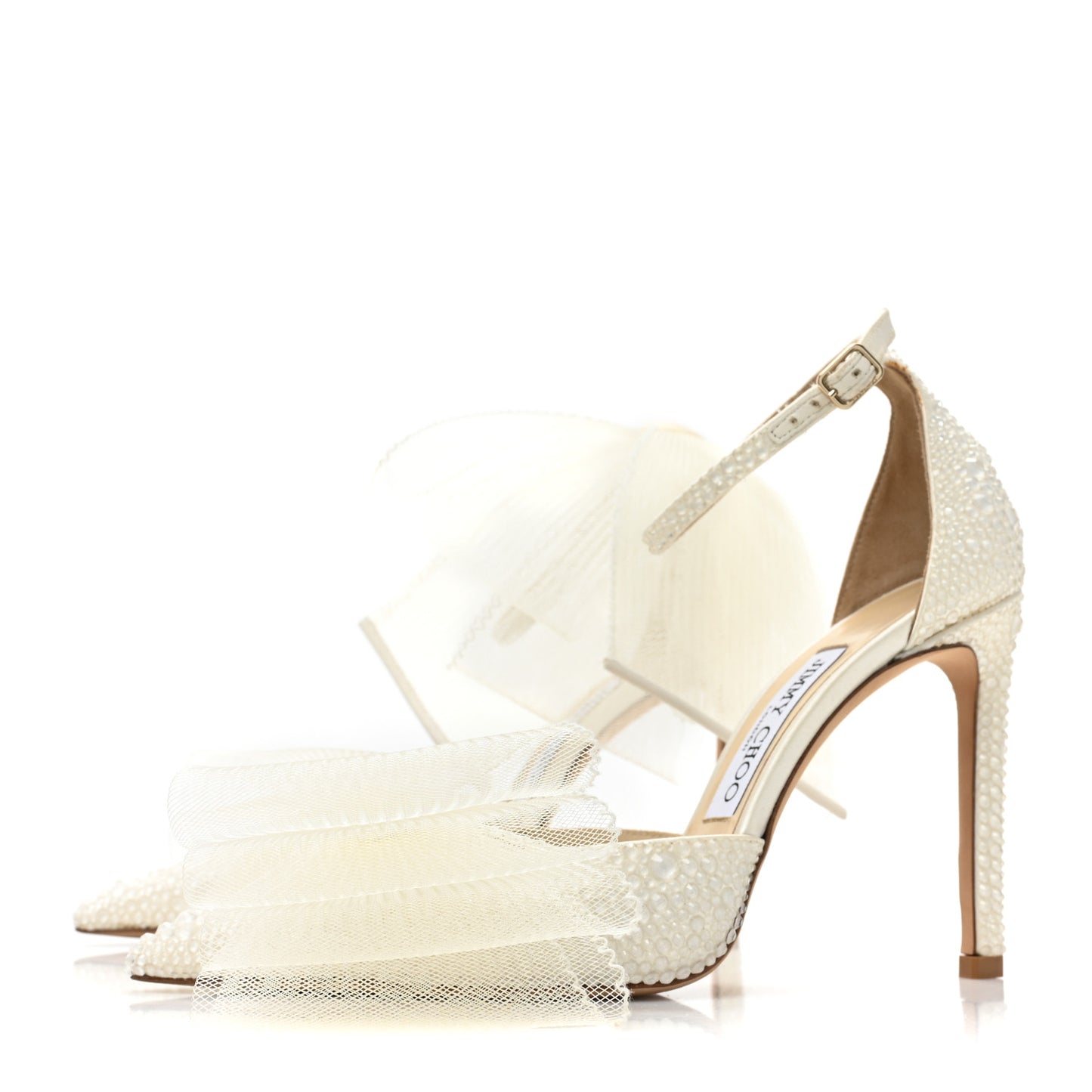 Satin Crystal Averly Bow 100 Pumps 37 Latte