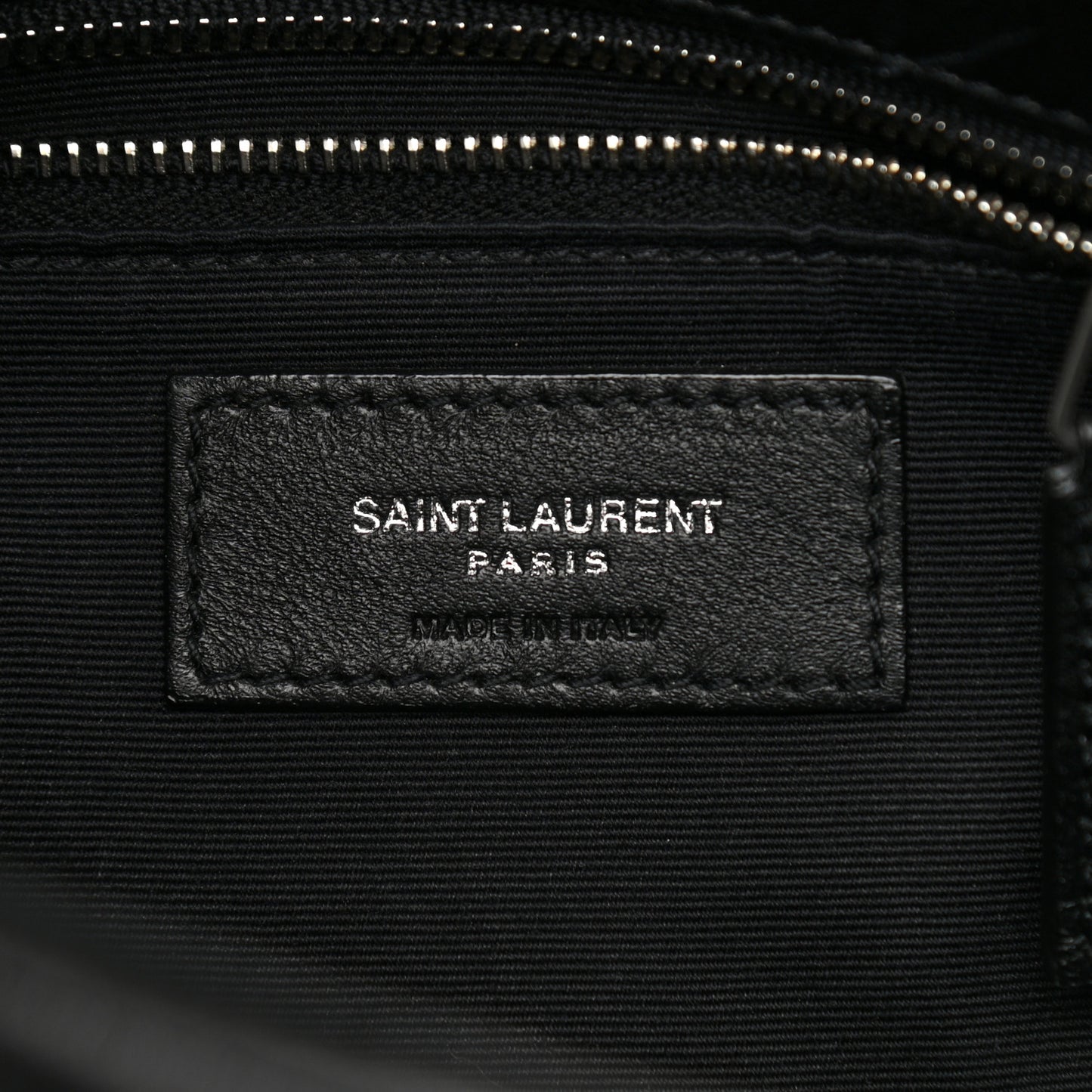 Lambskin Quilted Small Loulou Puffer Monogram Chain Satchel Black