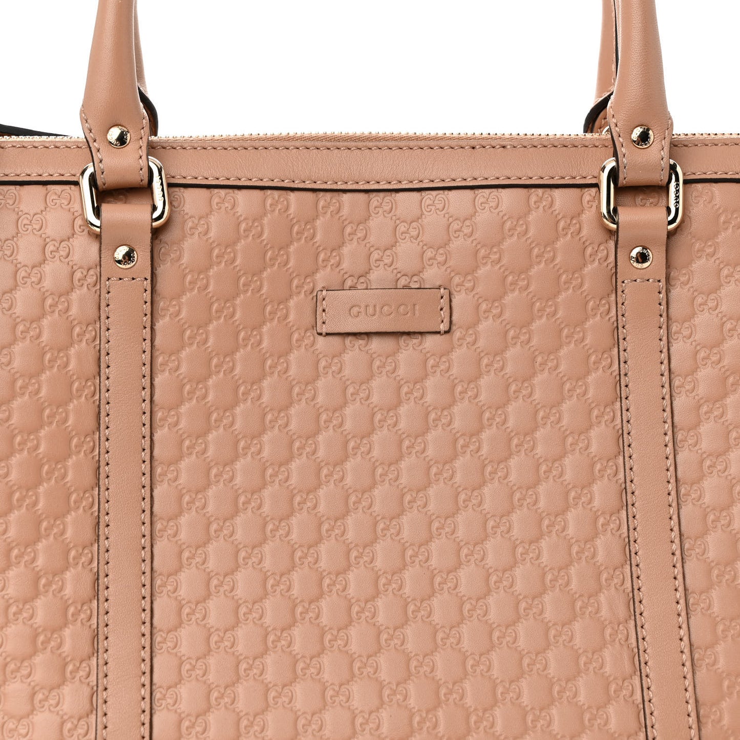 Soft Microguccissima Small Zippered Satchel Camelia