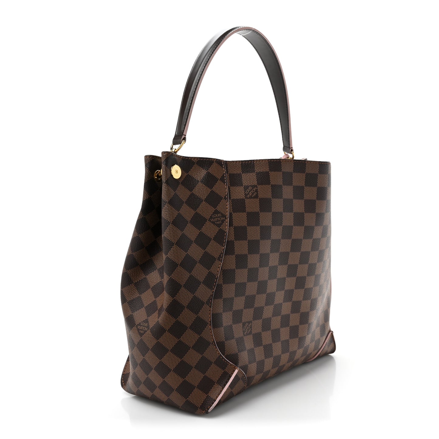 LOUIS VUITTON Damier Ebene Caissa Hobo Rose Ballerine