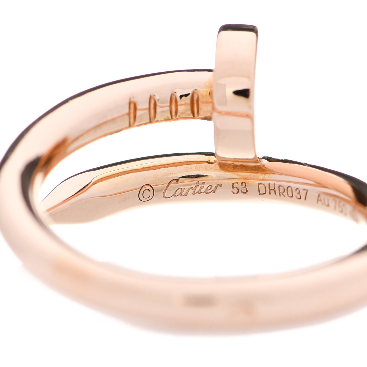 18K Pink Gold Juste Un Clou Ring 53 6.25