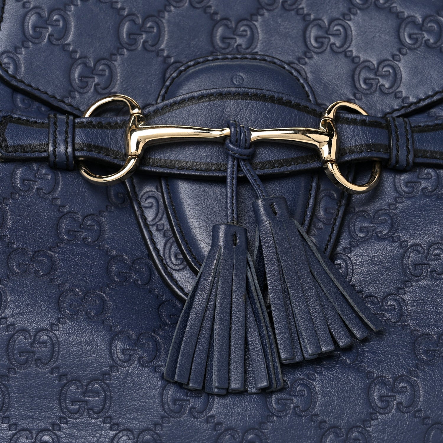 Gucci Guccissima Medium Emily Shoulder Bag Blue 7 of 21