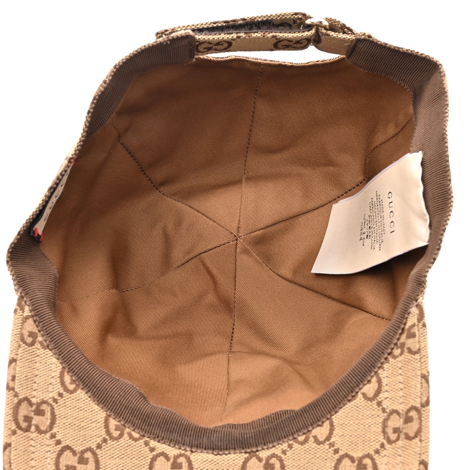 Gucci Monogram Textured Dollar Calfskin Zeno Baseball Hat XXL Beige 7 of 10
