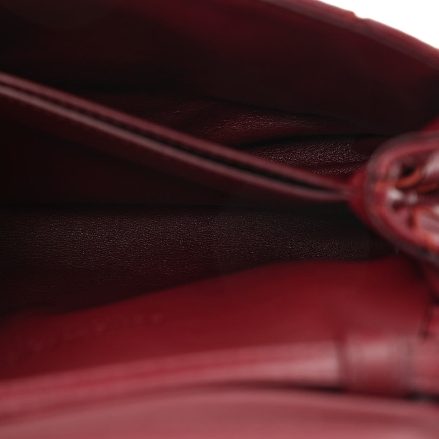 Nappa Intrecciato Mini Crossbody Barolo