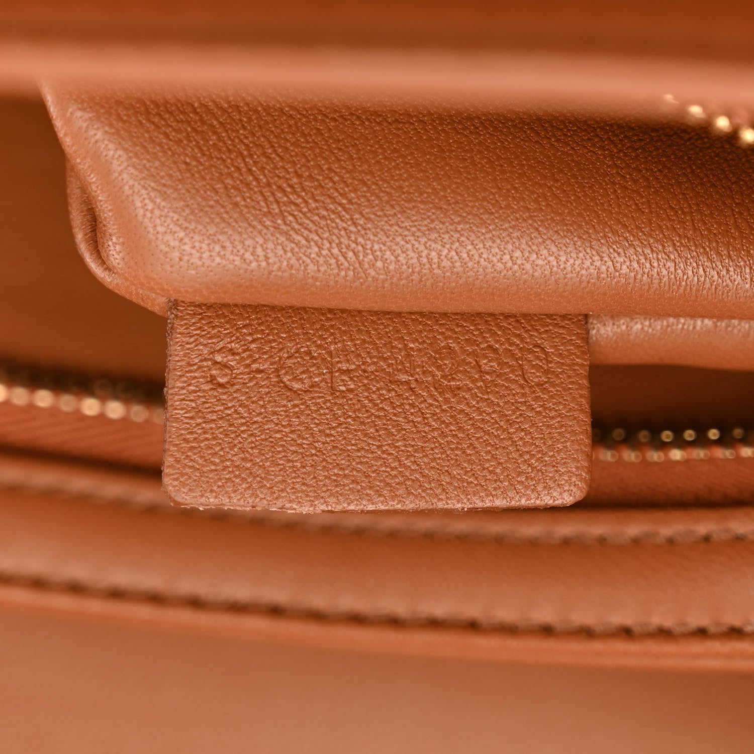 Celine Natural Calfskin Leopard Print Triomphe Jacquard Canvas Medium Triomphe Bag Natural Tan 8 of 12