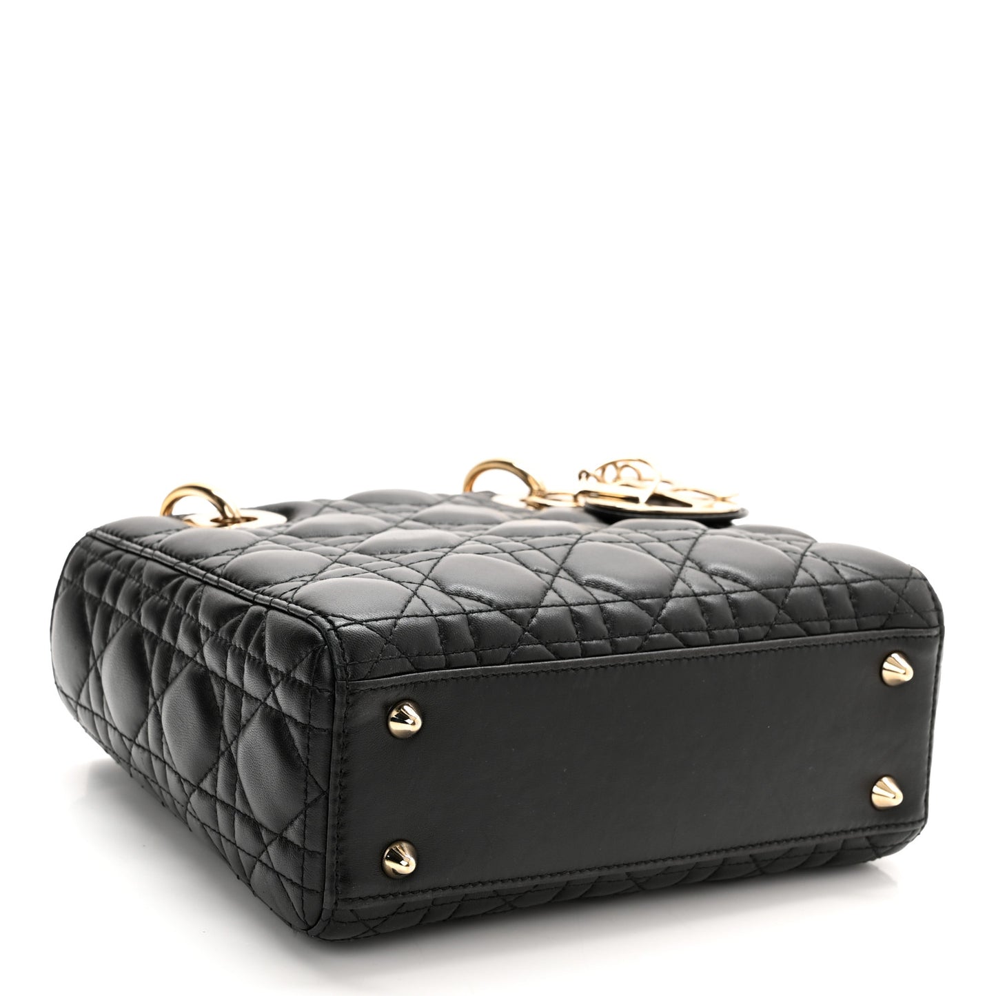 Lambskin Cannage Small Lucky Badges My Lady Dior Black