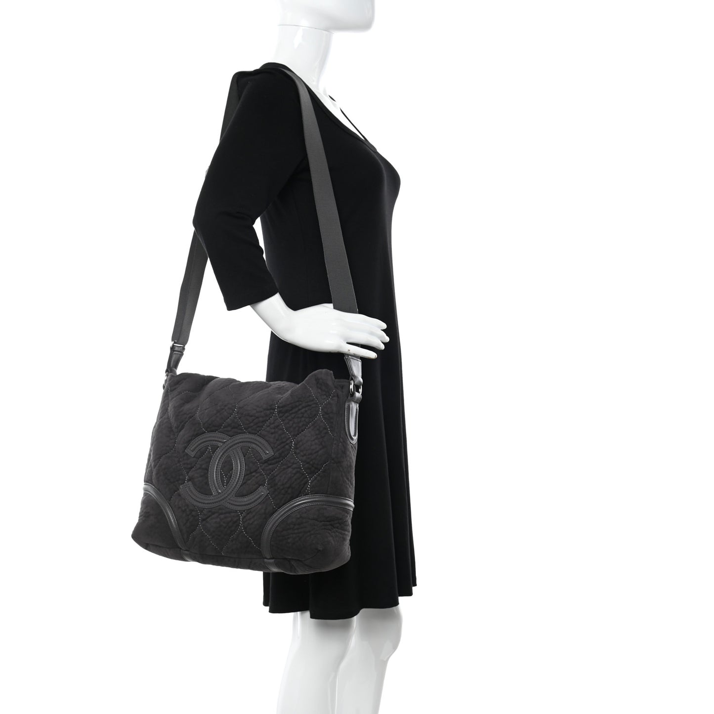 Microsuede Quilted Rodeo Drive Hobo Black