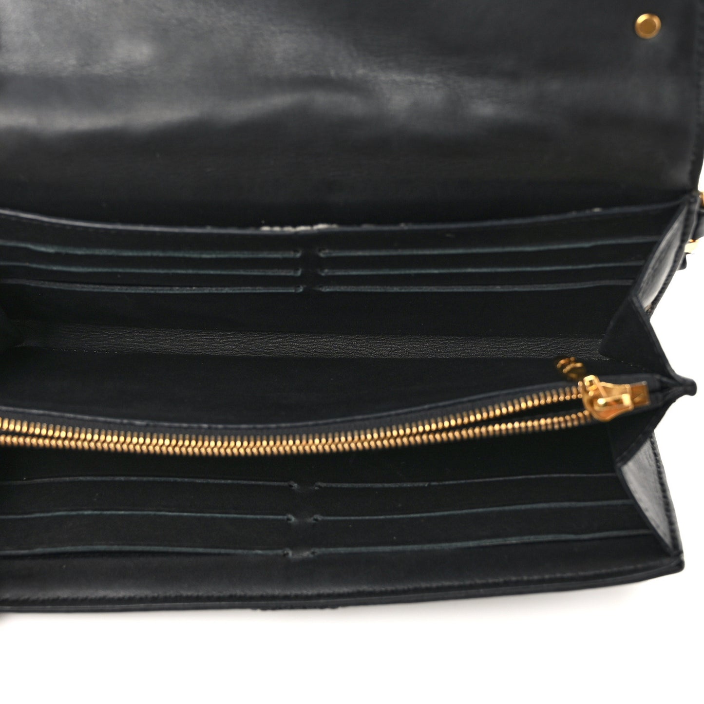 Calfskin New Wave Long Wallet Black