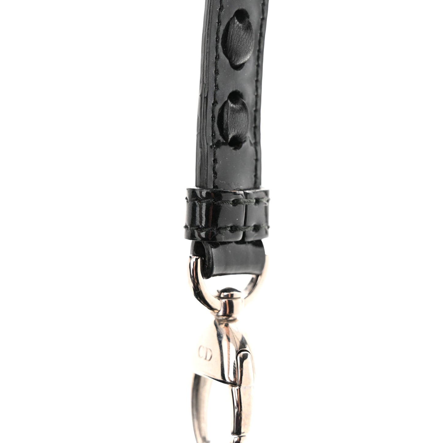 Patent Cannage Whipstitch Medium Lady Dior Black