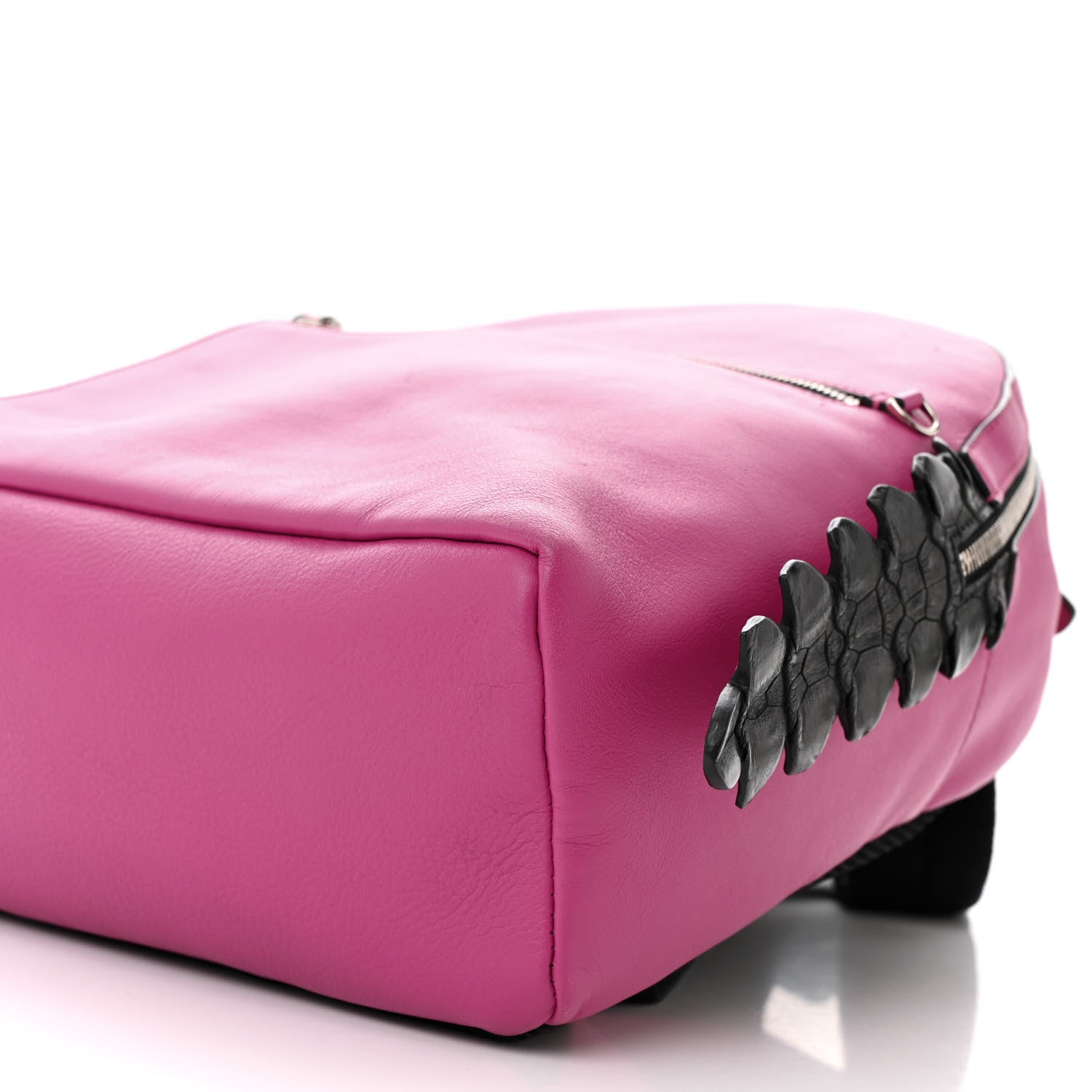 Fendi Vitello Dolce Croc Tail Backpack Magenta 10 of 10