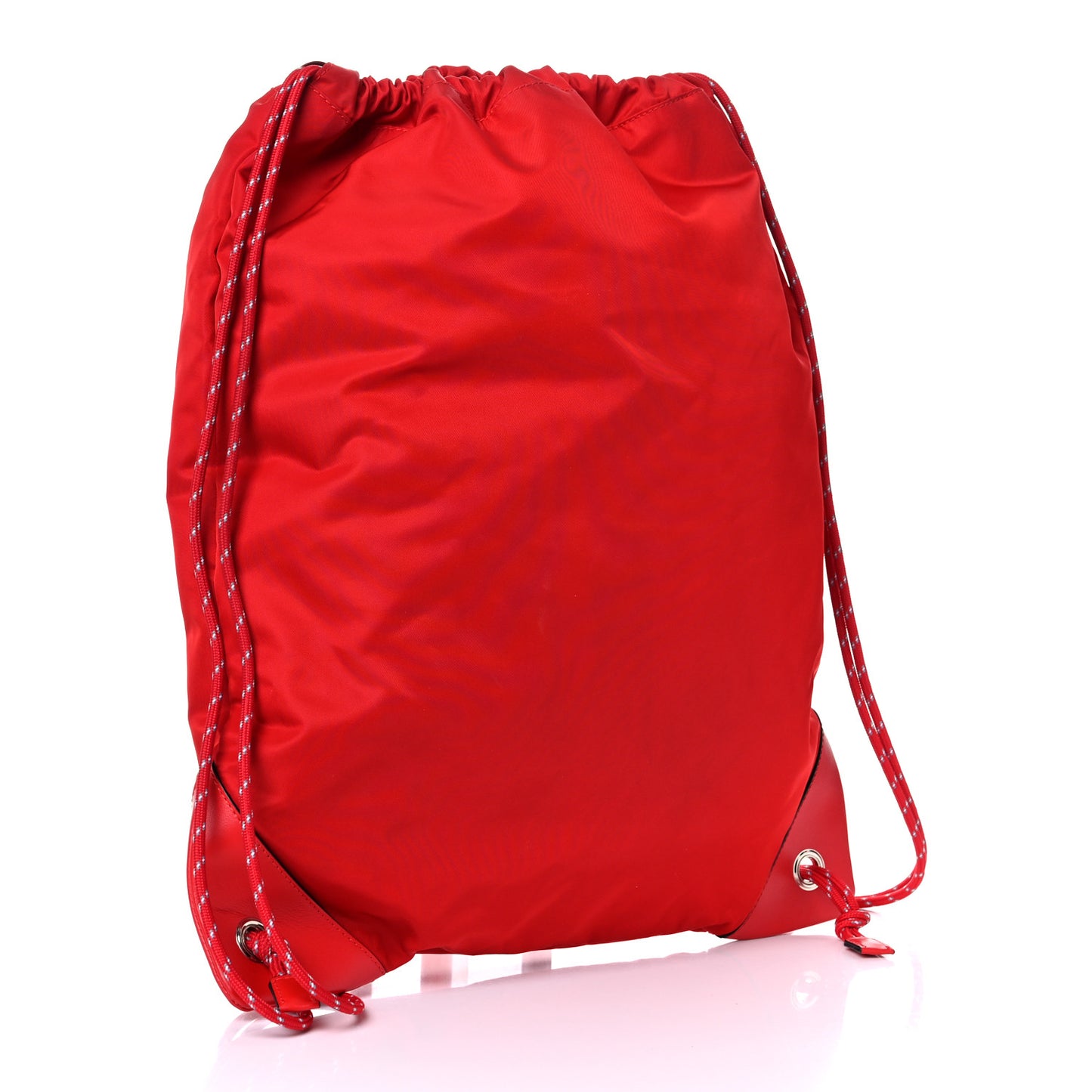 Nylon Medusa Drawstring Backpack Red