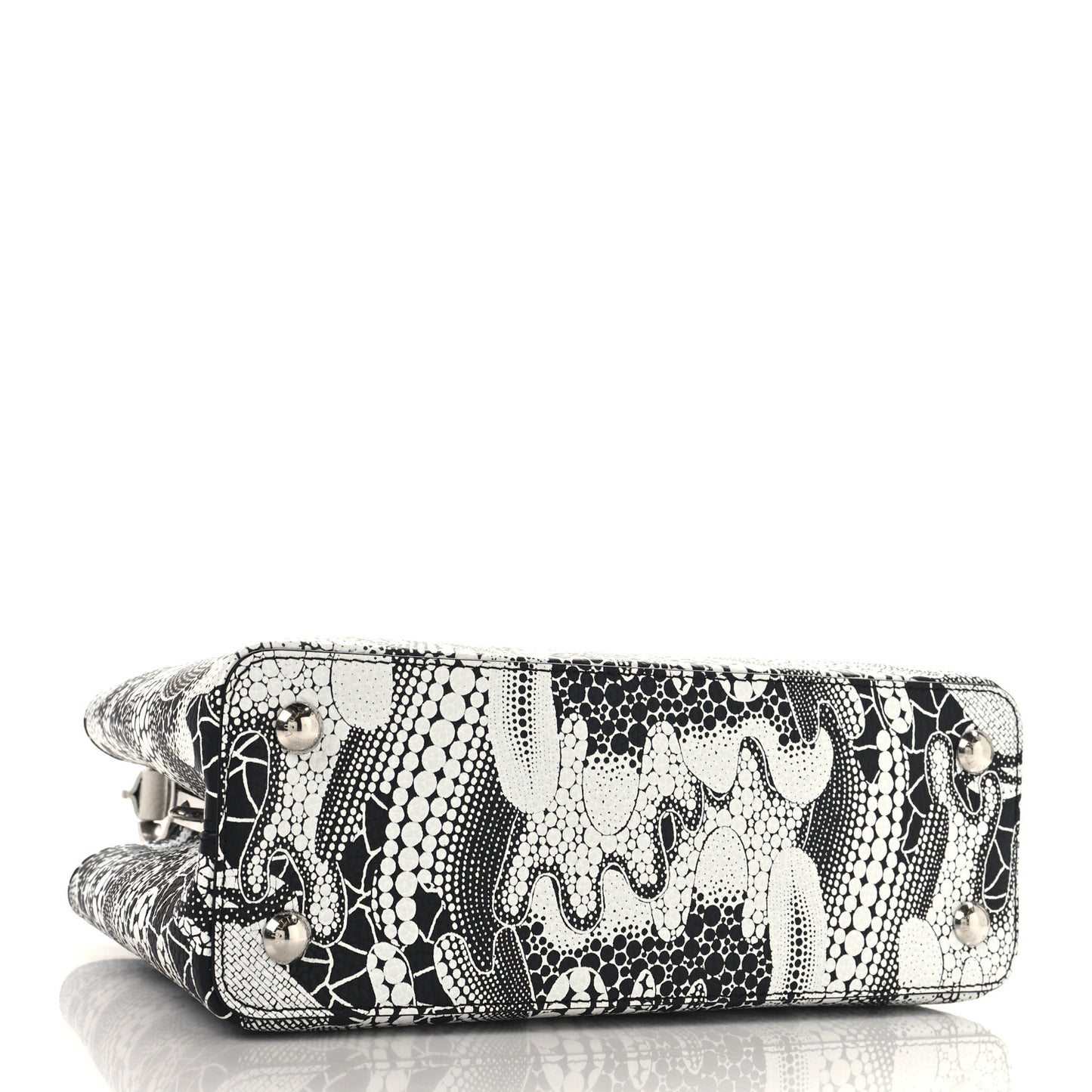 LV X YK Taurillon Psychedelic Capucines MM Black White