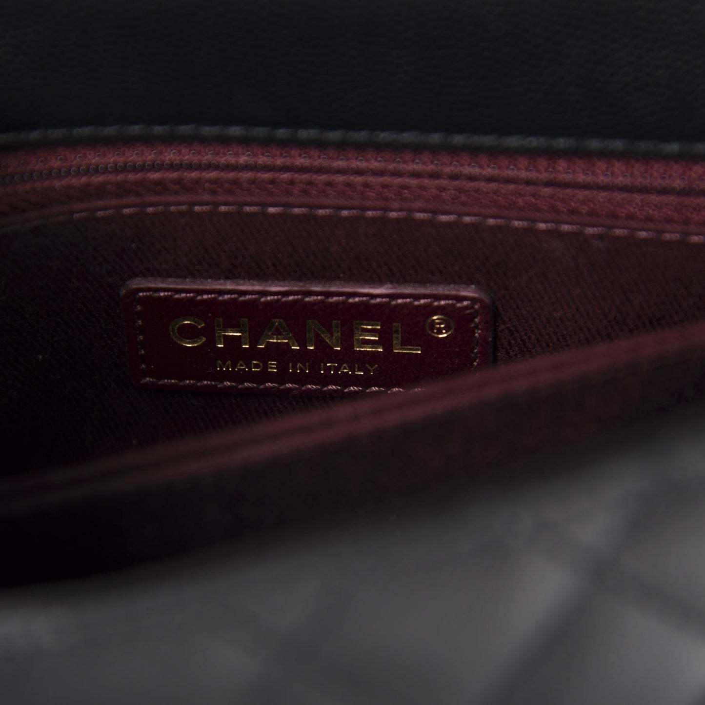 Caviar Quilted Mini Coco Handle Flap Black