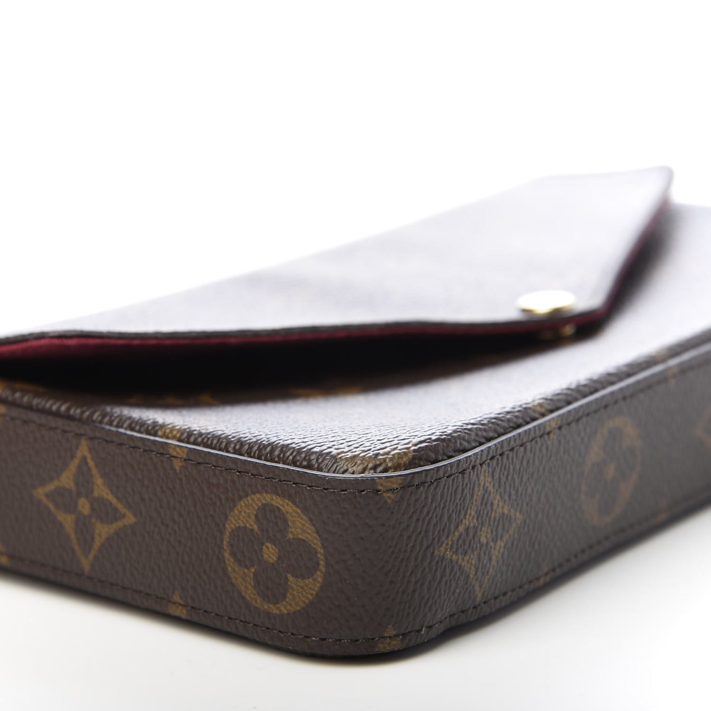Monogram Pochette Felicie Chain Wallet Fuchsia